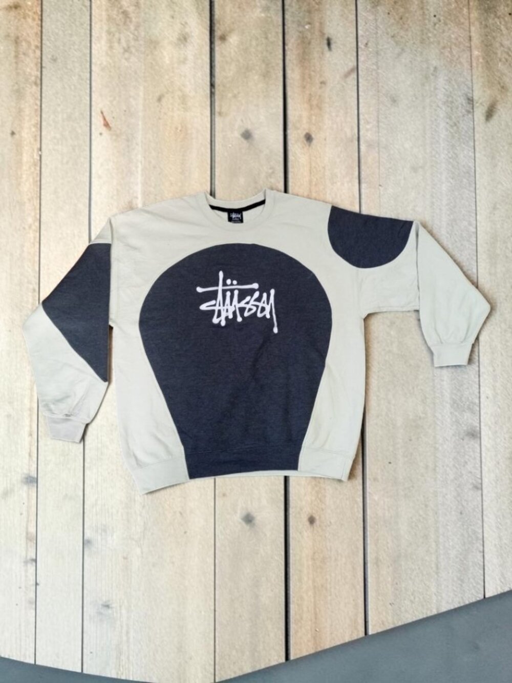 Stussy vintage reworked embroidered unisex sweatshirt size XL